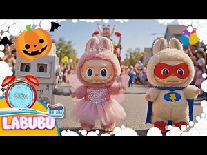 Labubu Halloween 2 Minute Action Toothbrush timer with Music