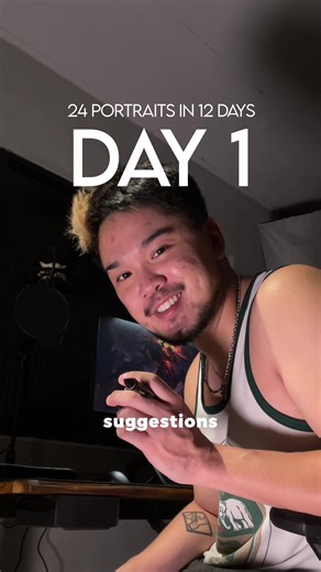 Day 1/12 of Drawing Self-Portraits in Different Art Styles | Look At Me Trend