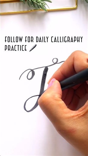 How to Write Letter F in Calligraphy With Flourishes ✨ | Brush Pen Handlettering