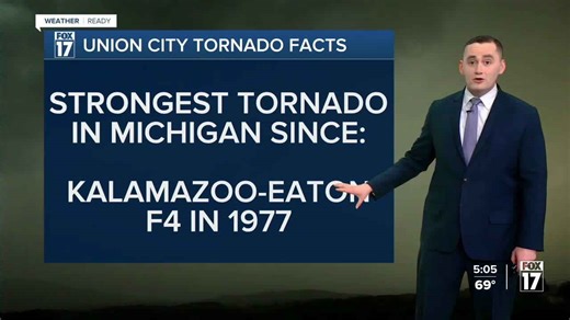 Union City the strongest tornado in Michigan since 1970s