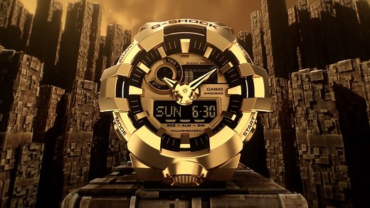 Introducing the G-STEEL GM-700, the latest in the line of globally popular analog-digital G-SHOCK timepieces featuring the classic big case. Inheriting the solid, fashionable stainless-steel bezel design of the GM-700 is based on the GA-700, taking it into all-new terrain with a metal bezel in one of three different colors. The silver and gold color bezels highlight the natural bold look of the metals they project. The striking look of the purple-black bezel is achieved with purple accents again