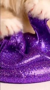Watch This Cat's Mesmerizing Kneading on Glitter Slime – Pure ASMR Bliss! 🐾✨|AI