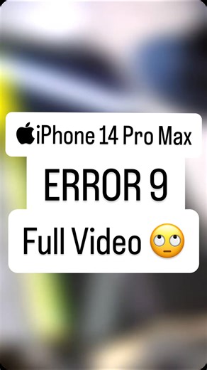 Vishal Mobile Solution on Instagram: "iPhone 14 Pro Max Error 9 🥶#error9 #iphone14max"