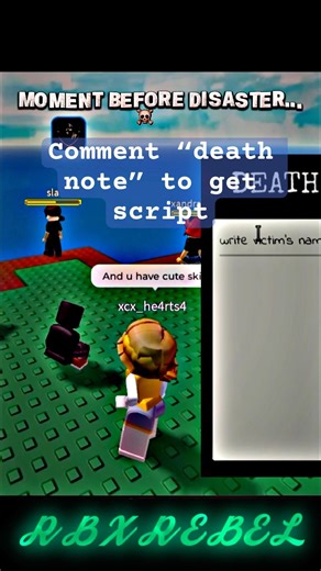 Roblox Death Note Script FE (PASTEBIN) - KILL ALL!