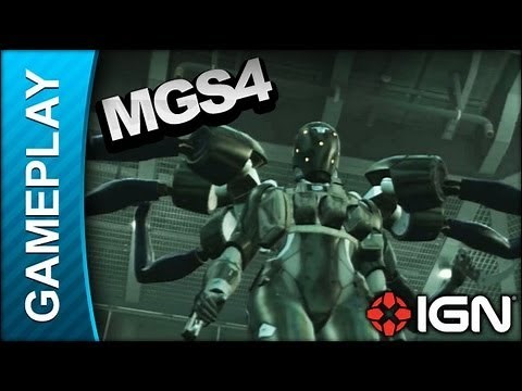 Metal Gear Solid 4 - Screaming Mantis Boss Fight - Gameplay