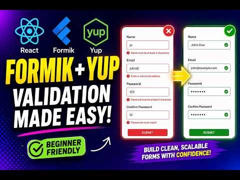 Formik Validation with Yup in React JS | Complete Form Validation Tutorial for Beginners