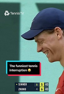 The funniest tennis interruption 😂 #tennis #tennistv #atp | Tennis