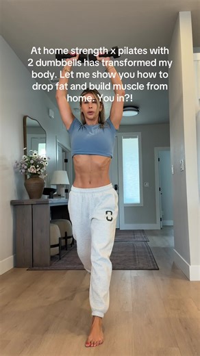 All on fit with coco!! Come join the 321 strength x pilates method! #athomeworkout #workoutroutine #workoutsforwomen #dumbbellworkout