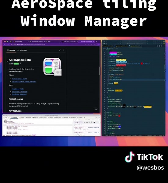 Exploring Aerospace Tiling Window Manager