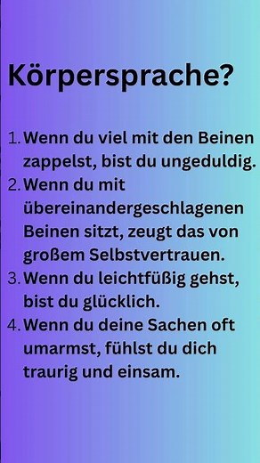Körpersprache verstehen: Was deine Bewegungen über dich verraten