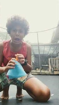 playing with wubble bubble. ⚠️warning⚠️: CAMERA KEEPS FALLING!!