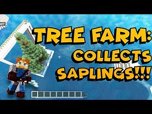 How to make an Easy Minecraft Bedrock Tree Farm 🌲🌲🌲🌲