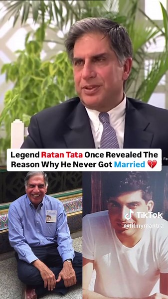 In a throwback interview with Simi Garewal, Ratan Tata talked about his personal life and shared why he never got married.😔💔 . . . . #ratantata #ratantatamotivation #ratantataquote #indianews #businessman #tata #tatagroup #bollywood #filmymantra #marriage #love #foreveralone #lonely #single #singlelife