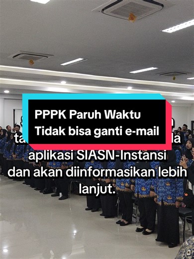 BKN saat ini masih mengembangkan aplikasi SIASN untuk peremajaan e-mail bagi PPPK paruh Waktu, dan akan diinformasikan lebih lanjut #PPPK #PPPKParuhWaktu #AboutASN #ASN #pns