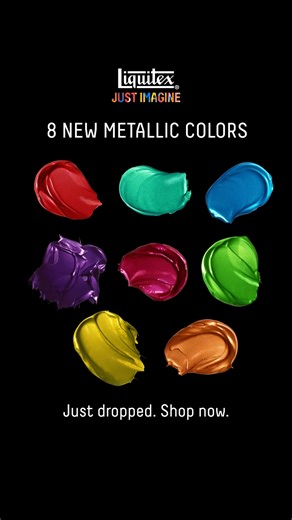 Introducing Liquitex Basics Metallics. Whether you're brushing, pouring, or layering - let the light do the talking. Shop online today. | Liquitex Artist Materials | Facebook
