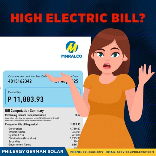 3.9K views · 25 reactions | Get your PHILERGY German Solar system now and cut thousands off your electric bill as you produce your own clean energy for your home or business! ☀️ Message us for a free solar consultation. You can reach us through phone (02) 8638 8277 | (02) 8697 5339, email - service@philergy.com, and through our website - https://philergy.com ⚡️ | PHILERGY German Solar | Facebook