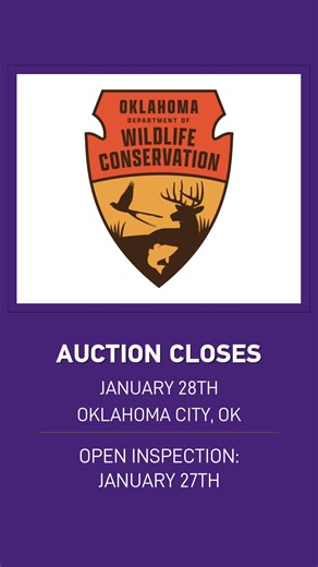 Don’t miss your chance to bid on fleet vehicles and more from the Oklahoma Department of Wildlife! Get a closer look at the items during our open house on Monday, January 27th in Oklahoma City, OK, and then place your bids online at purplewave.com | Purple Wave Auction