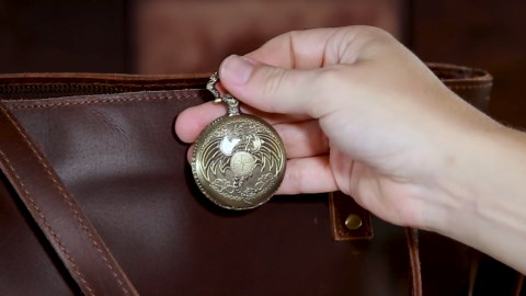 Soar Forge Micro Metal Dice Set for DND: MiniChrono's Tiny, Quality Mini Set in a Hollow Dragon Pocketwatch - Portable Dungeons and Dragons (D&D) TTRPG Accessory (Bronze + Bronze Dice)