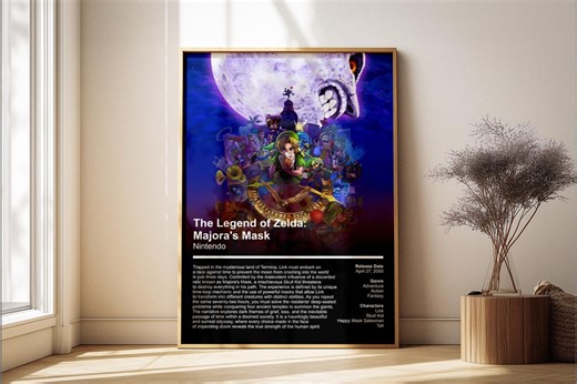 The Legend of Zelda: Majora's Mask Poster | Minimalist Game Print | Video Game Poster | Digital Download | Gaming Gift | Gaming Room - Etsy