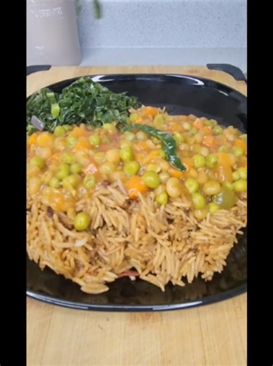 Delicious Plain Pilau with Cowpeas Recipe