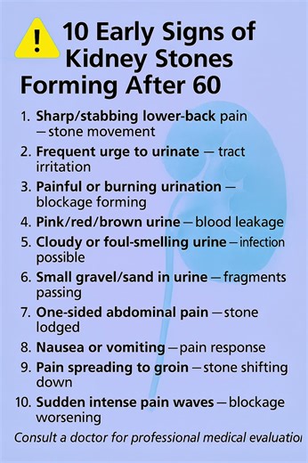 ⚠️ 10 Early Signs of Kidney Stones After 60 | Seniors Must Not Ignore