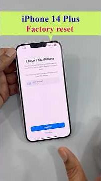 Factory reset: How to “Factory Reset” an iPhone 14 Plus. #iphone #smartphone, #iphone14plus