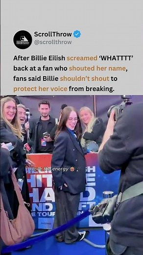 Billie Eilish’s "WHATTTT" reaction has fans crying 😭🎤 #billieeilish