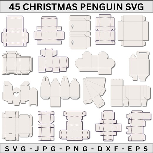 Box Template SVG Bundle:diy Paper Craft Gift Boxes, Favor Gift, Cutting Files - Etsy