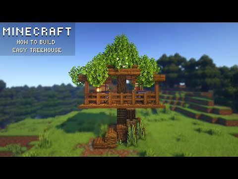 Minecraft: How to Build Simple Treehouse | Starter House Easy Tutorial