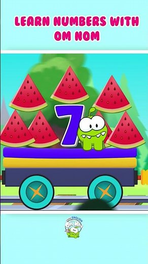 Aprende los números con el tren de los números #omnom #shorts #shortsfeed