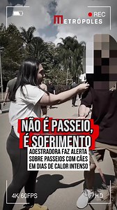 🐶☀️ PASSEAR NO CALOR PODE SER MAIS PERIGOSO DO QUE PARECE Uma adestradora e advogada animal usou as redes sociais para chamar atenção para um hábito comum que pode representar riscos aos #cães. O alerta surgiu após ela observar um animal sendo levado para passear em um dia de #calor intenso, com #temperatura próxima dos 32°C. No vídeo, a especialista explica que o #asfalto aquecido pode causar queimaduras nas patas e que a exposição prolongada ao calor aumenta as chances de estresse térmico. A