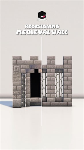 Reimiho on Instagram: "Simple steps to improve your Medieval wall design! #minecraft #reimiho #mcbuilds #minecraftdesign #fyp #minecraftbuilding"