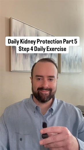 Can you literally “walk off” kidney damage? 🏃‍♂️ 💨 Not exactly, but movement is one of the most underrated tools in your kidney-protection toolkit! This is Part 5 of my Daily Kidney Protection series! Today we are covering Step 4: Exercise regularly. When you exercise, you improve your cardiovascular health, which directly impacts the tiny blood vessels in your kidneys. Better blood flow = better filtration. Plus, regular movement helps control the “Silent Killers” we talked about in Part 3: B