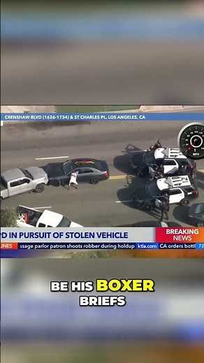 Crazy car chase ends with hilarious exit from the car #shorts