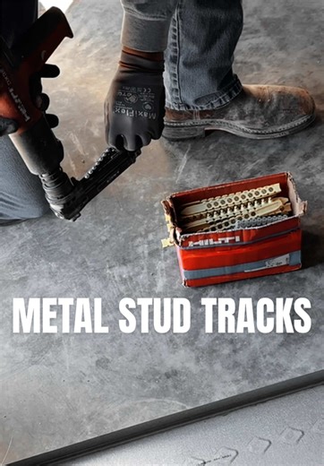 Fastening Metal Stud Tracks for Drywall Installation