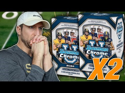 Ripping 2X Bowman Chrome 2024 College Football Value Boxes | James Skrmetta
