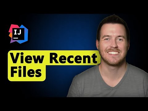 How to View Recent Files in IntelliJ Java Project