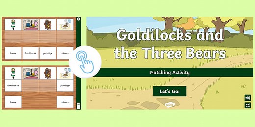 Goldilocks and the Three Bears Interactive Matching Activity