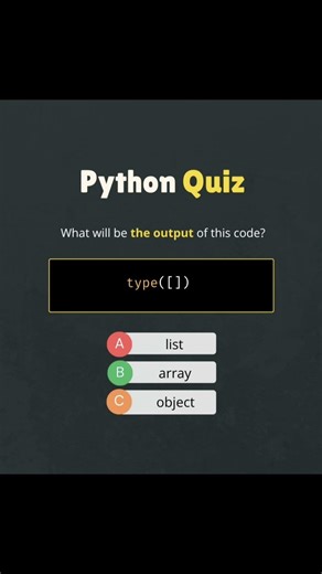 Python MCQ | Identify the Data Type in Python #python #pythonquiz #learnpython#type #datatypes#reels