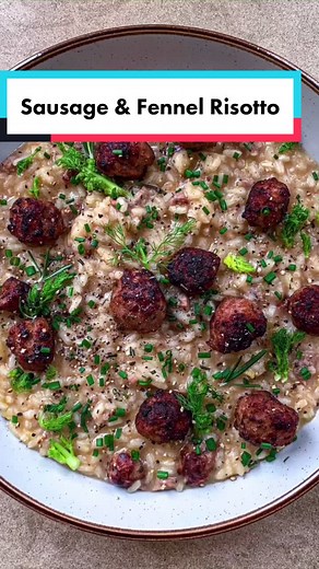 Sausage & Fennel Risotto! Link in bio for the written recipe #risotto #sausage #fennel #LearnOnTikTok #stepbystep #tiktokkitchen #fyp #foryou #cooking