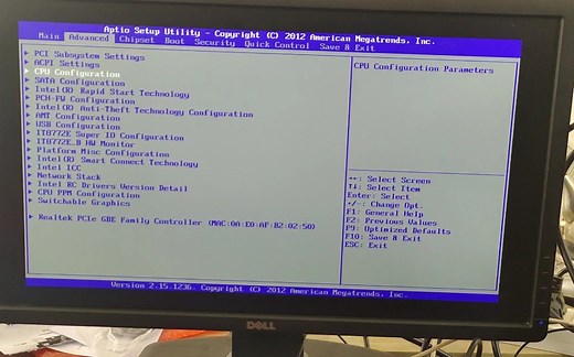 主板英文bios 打开intel 虚拟VT的设置方法