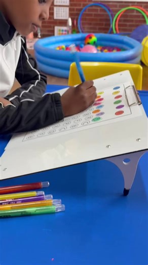 Ever wondered why we sometimes use a slanted board during therapy sessions? 🤔 In occupational therapy, even small adjustments can make a big difference! Using a slanted board for worksheets helps improve wrist positioning, supports better posture, and encourages more efficient pencil grip ✍️ By working on an incline, children can strengthen their hand muscles, enhance visual tracking, and build the foundational skills needed for neat, confident writing. It’s a simple tool with powerful benefits