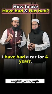 How to use 'have had', and 'has had' together? #aqibsafi #presentperfect#presenttense #tenses #grammar #simplepresenttense #stativeverbs #have #grammarlearning #spokenenglishcourse #speakingenglish #skillford #hyderabad #hyderabadteacher #ieltsspeaking #writing | Md Aqib Safi Qasmi