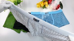 Watch Men's Sexy Hollow Mesh Boxer Briefs on Amazon Live