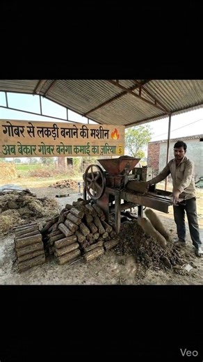 cow dung log machine 9815097248
