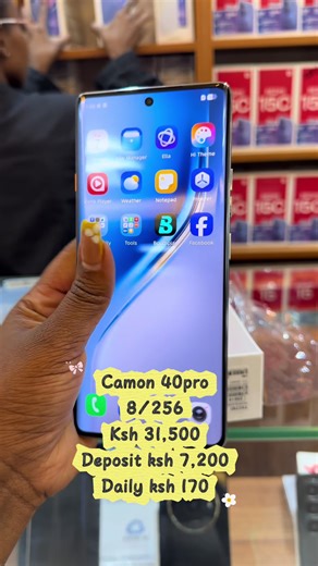 Camon 40pro 8/256 Ksh 31,500 Deposit ksh 7,200 Daily ksh 170 📞0722403535 📍Iconic business plaza, 5th floor, suite K13 #tiktokkenya🇰🇪 #fyp #viral #CapCut #christmas