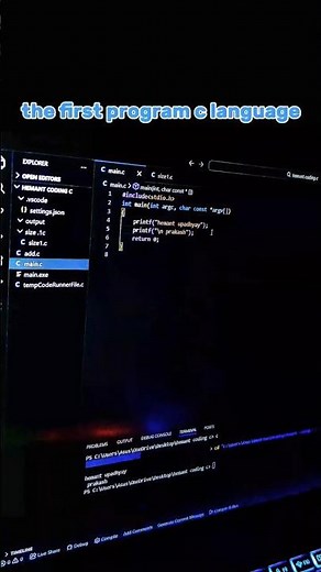 How to Write Your FIRST C PROGRAM (Step By Step) | HELLO WORLD For Beginners