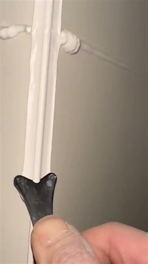This tool is used to smooth and refine tile corner grout so it looks clean, neat, and aesthetic.