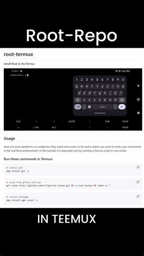 Run these commands in Termux have you ever wanted to run scripts but they need root access or for some reason you want to enter your commands in the real linux environment? in this tutorial, it is executed only by running a Termux script in root mode. #viralreelschallenge2025viralreelschallengejaiviralreelschallengeviralreelschallengechallenge #viralreels #fbreels #GitHubCopilot #trendingreels #trendingreels #trendingpostchallenge #termuxandroid #viralvideochallenge #termux @top fans Termux | Te