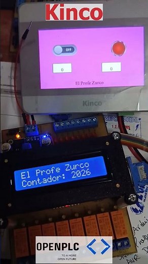 ✨ Testing Arduino, ESP32, Raspberry Pico with OpenPLC #shorts and Kinco HMI via Modbus communicat...